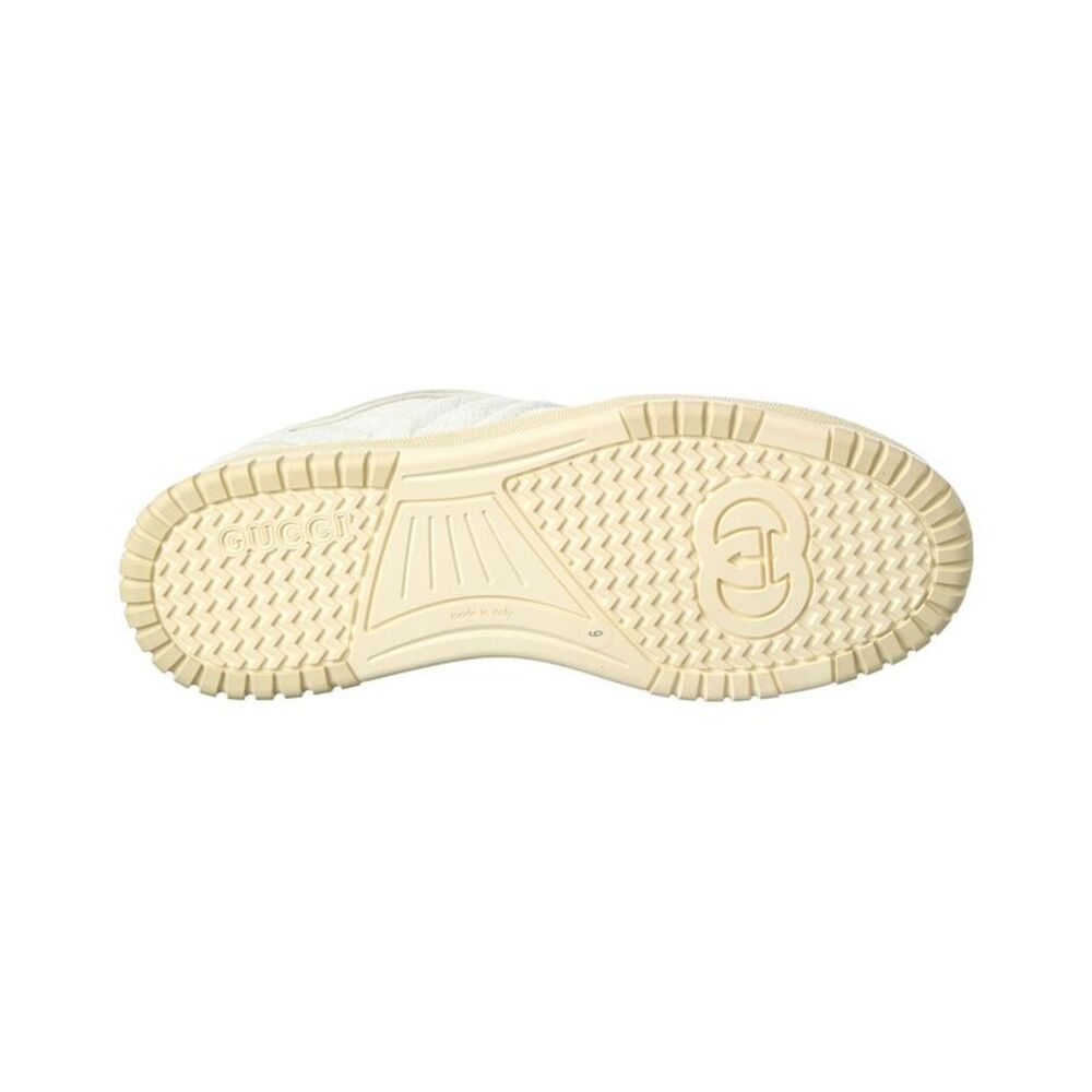 Gucci Leather-Trim Sneaker, White - Picture 4 of 5